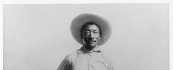 Image of the great African-American cowboy, Bill Pickett.