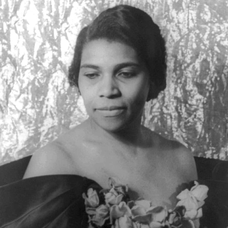 Photograph of legendary singer, Marian Anderson, taken by photography great, Carl Van Vechten.