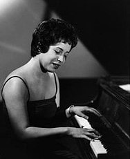 Shirley Horn  photographed at the piano, circa 1960s.